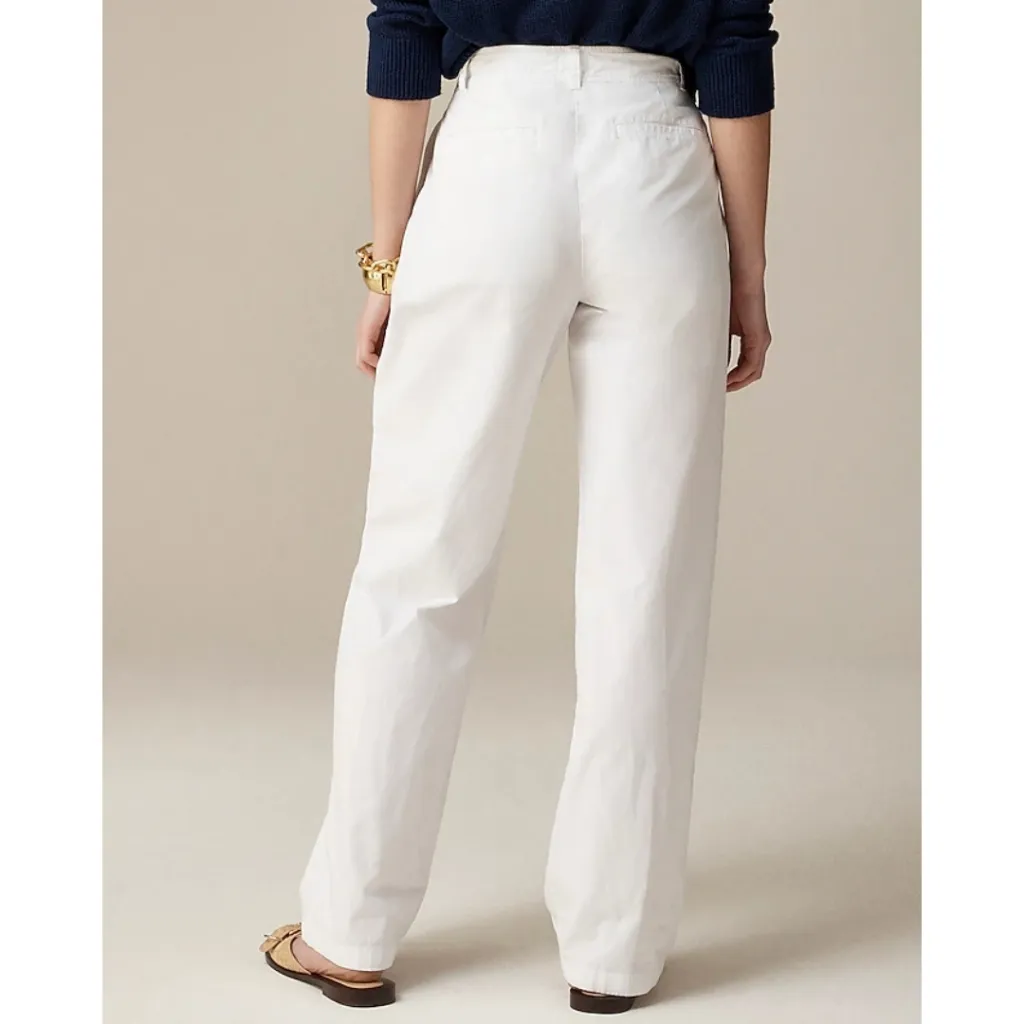 J. Crew Pleated Button Front Pant‎ In Chino - Image 4