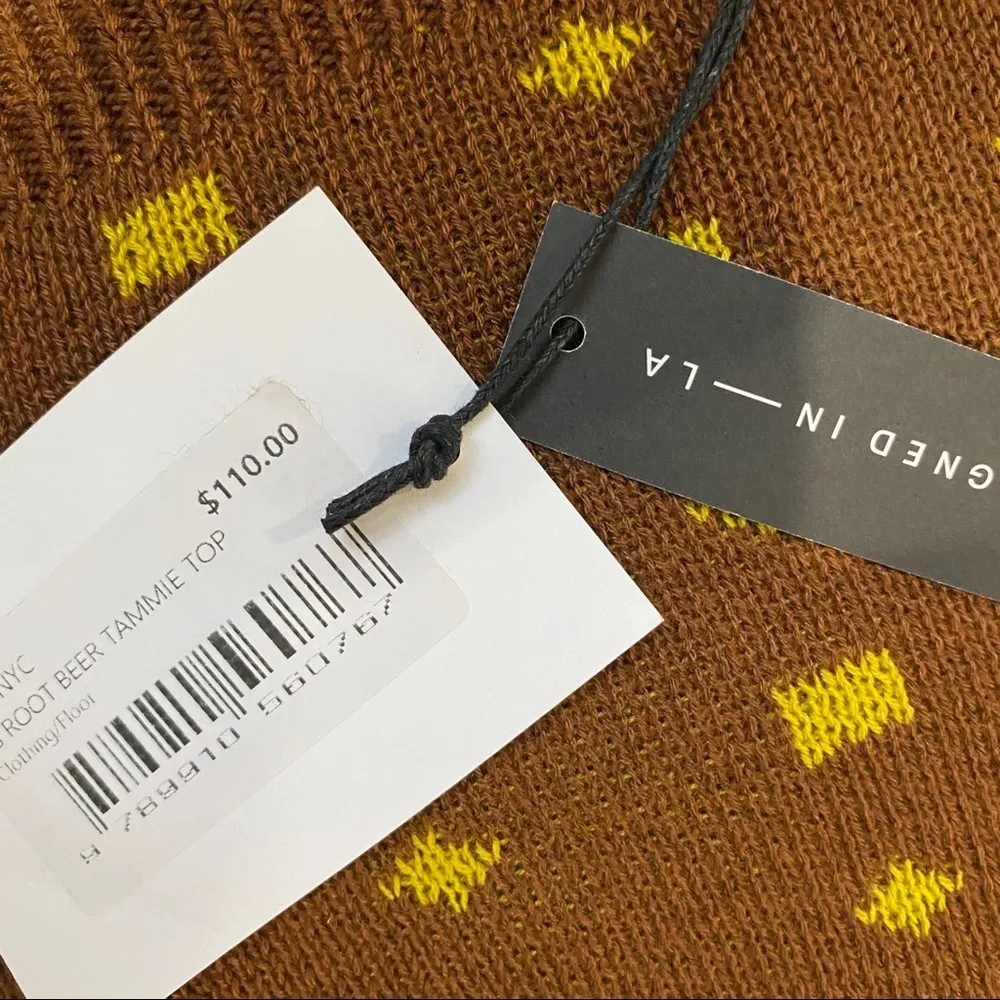 NEW Callahan knit crop top Brown Size XS - Image 7