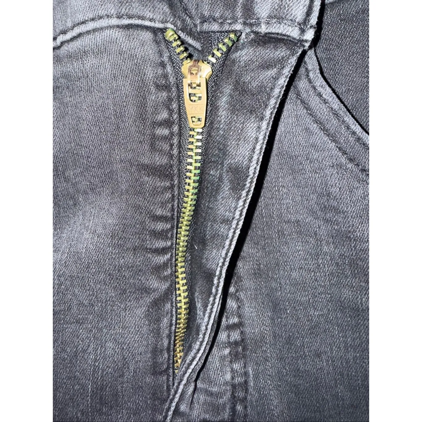 Madewell Stovepipe Black Denim Raw Hem High Rise Jeans Size 29 #768 - Image 9