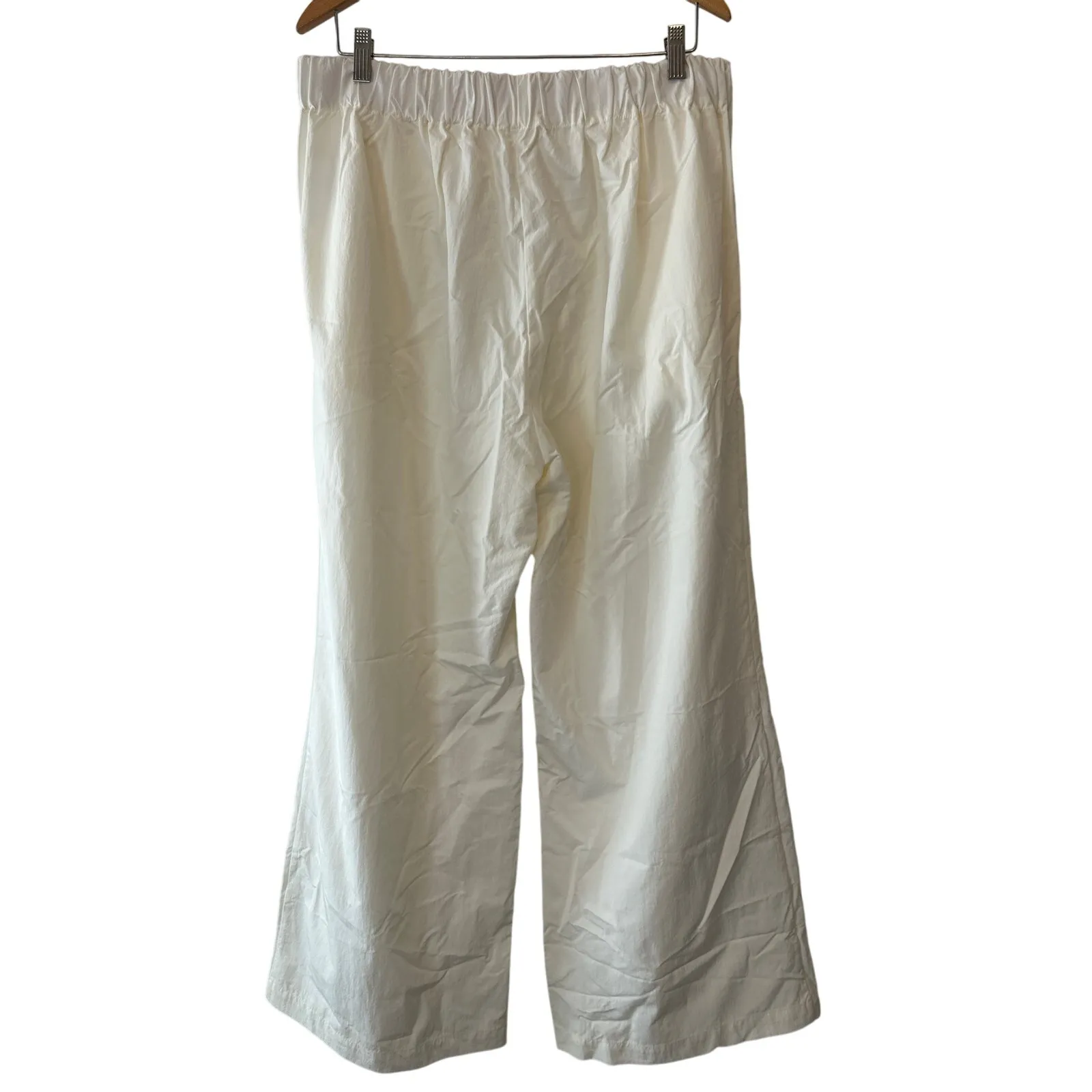 Anthropologie Daily Practice White Pleated Wide-Leg Pants NWT XL - Image 5