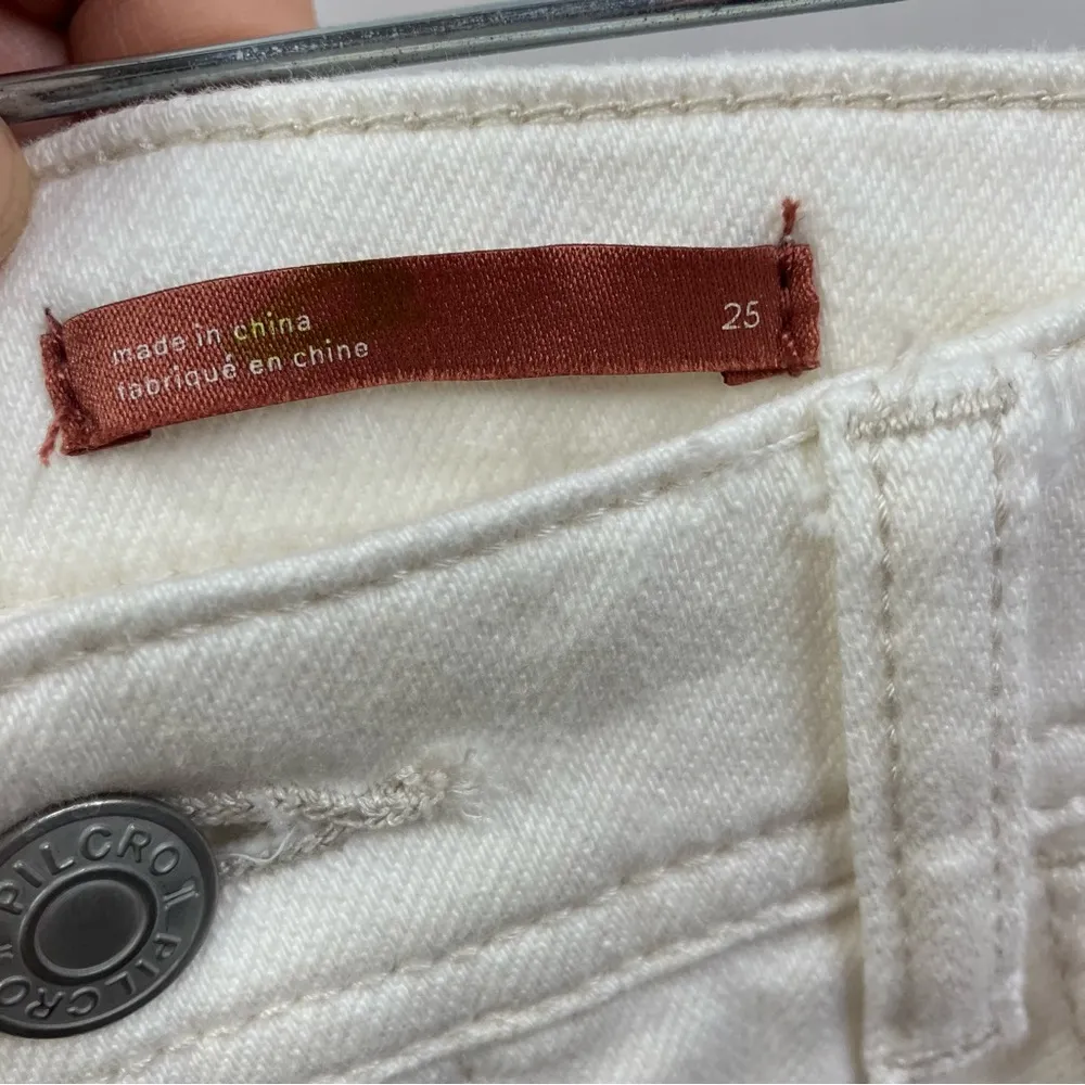 Anthropologie Pilcro Distressed Boyfriend Jeans‎ White Spring New Womens 25 - Image 5