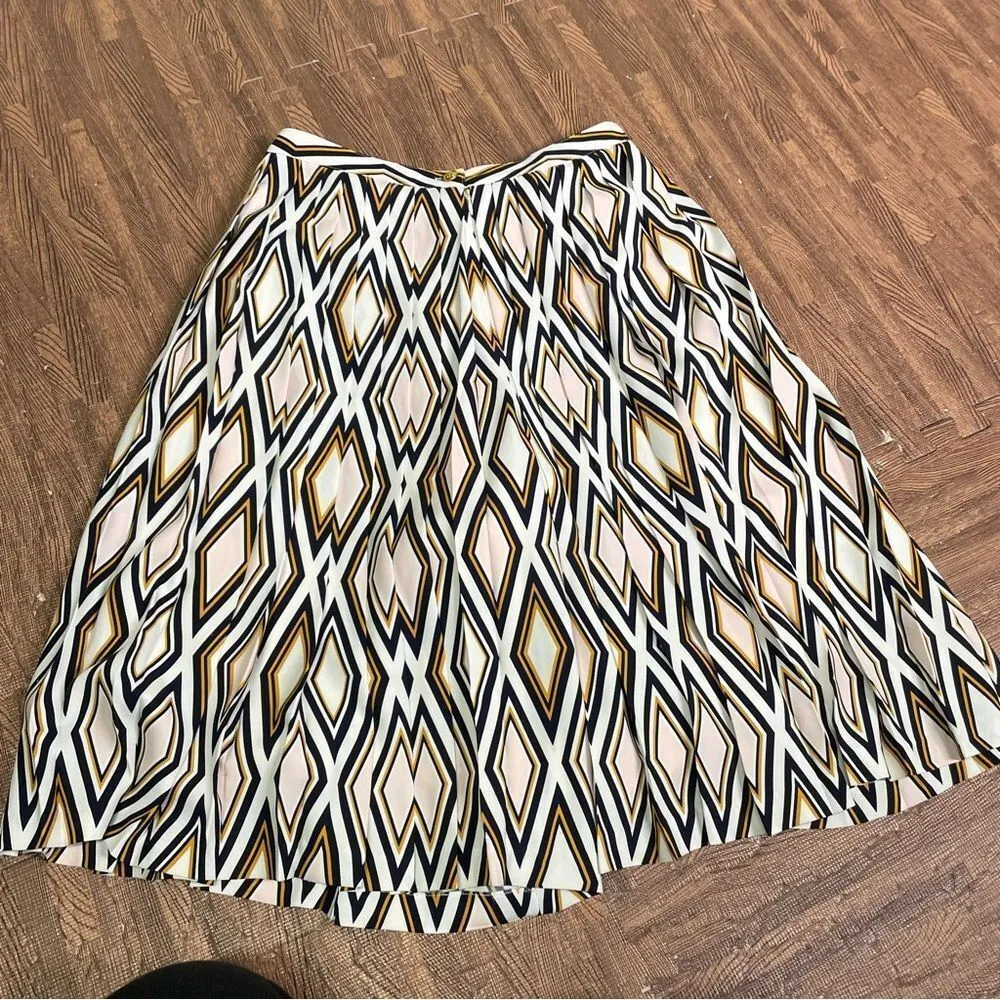 Tory Burch Faye Diamond Wide Leg Culotte‎ crop Capri trousers size 6 - Image 9