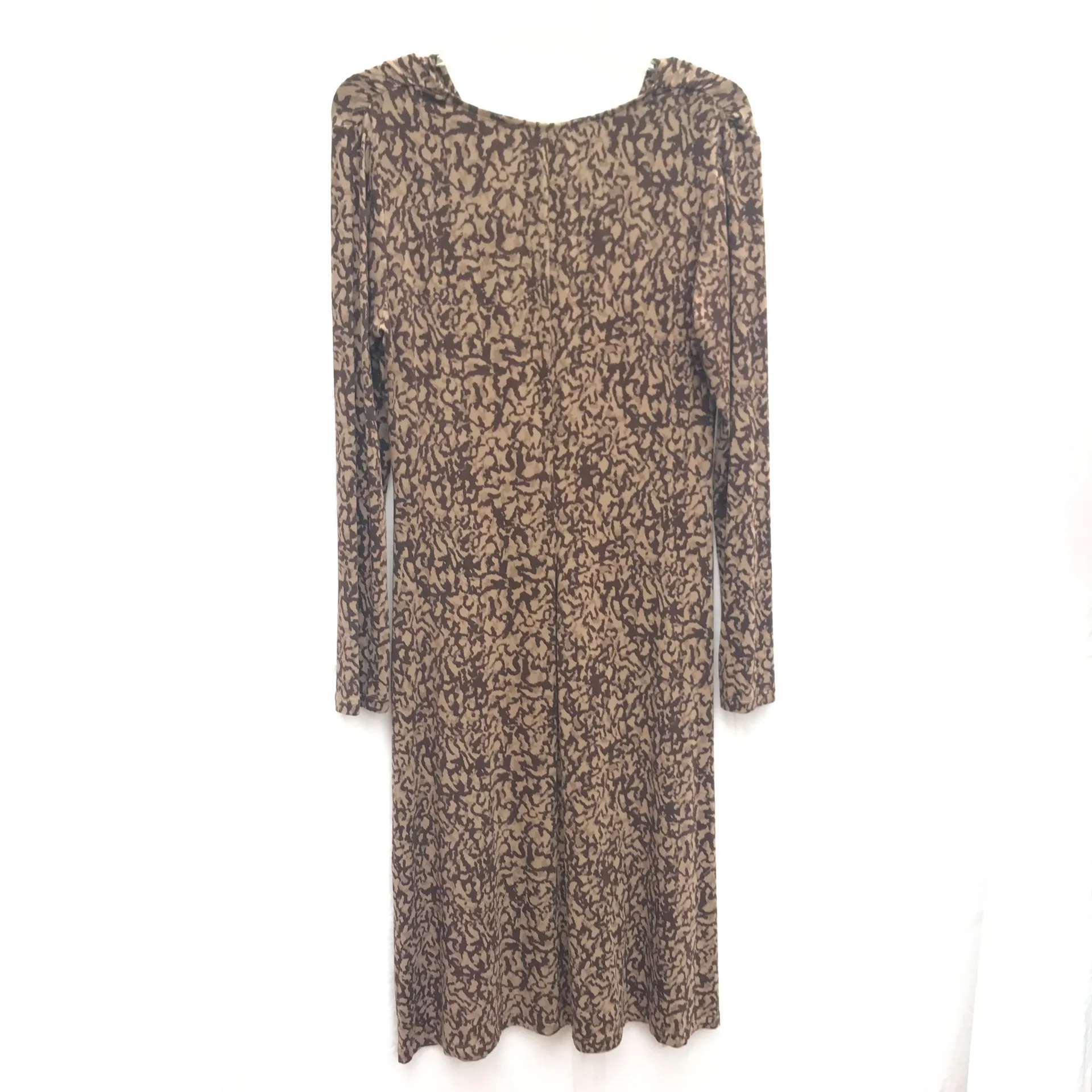 Y2K 4 Liz Clairborne Dress Leopard Print Women’s Casual Long Sleeve Ribbon - Image 2