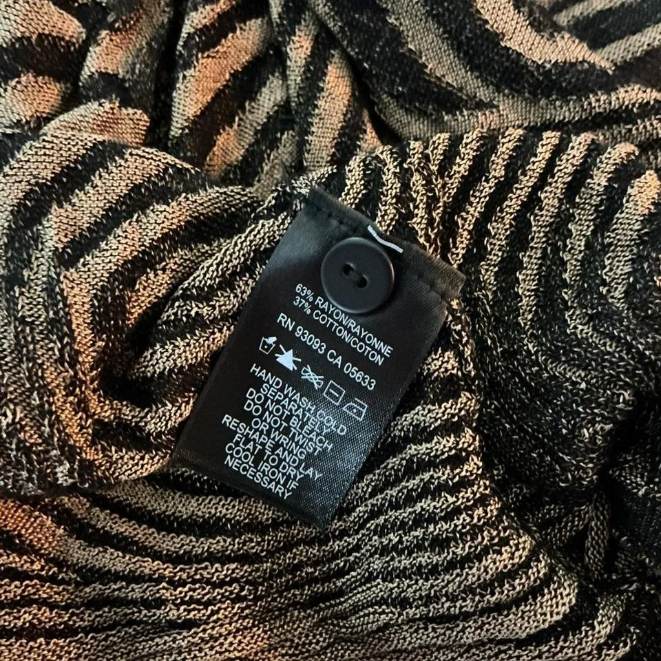 ZOZO Zebra Print Open Front Cardigan Sweater Lightweight Womens L Grunge Size L - Image 4