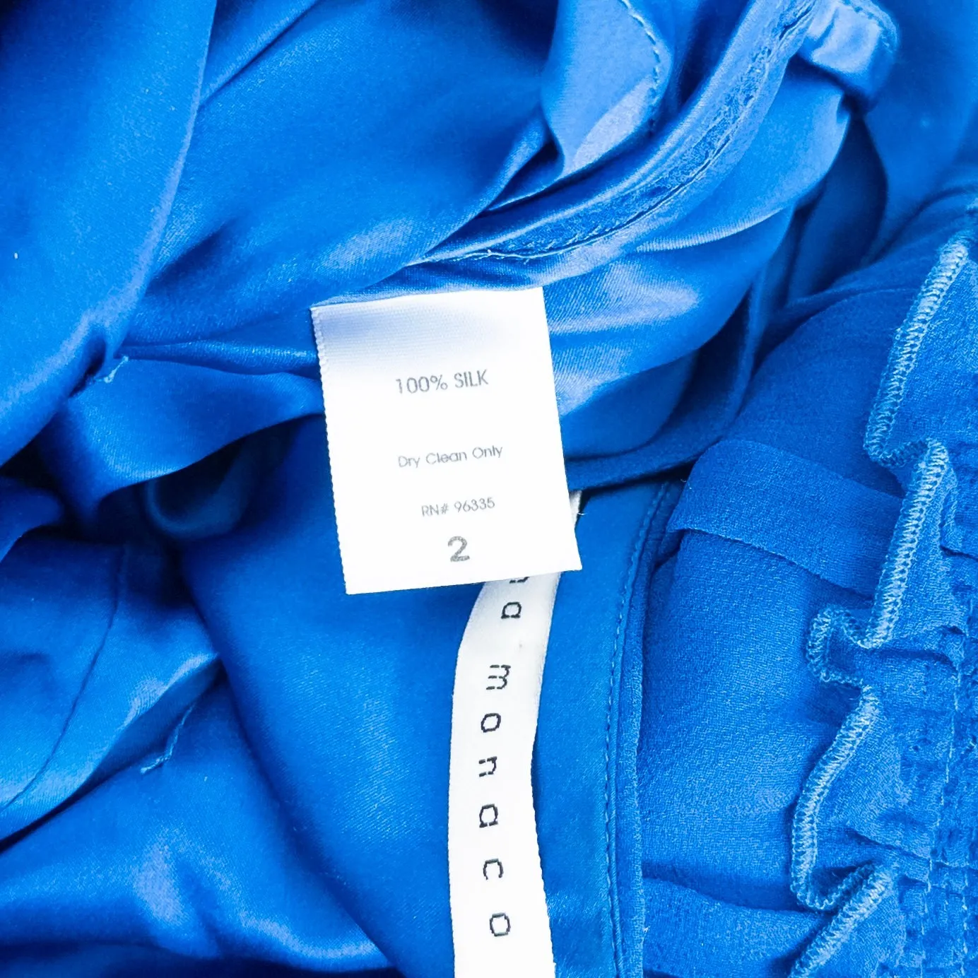 Susana Monaco Womens‎ Silk Dress Size 2 Blue Ruched Bodycon Party Hoco Coquette - Image 9