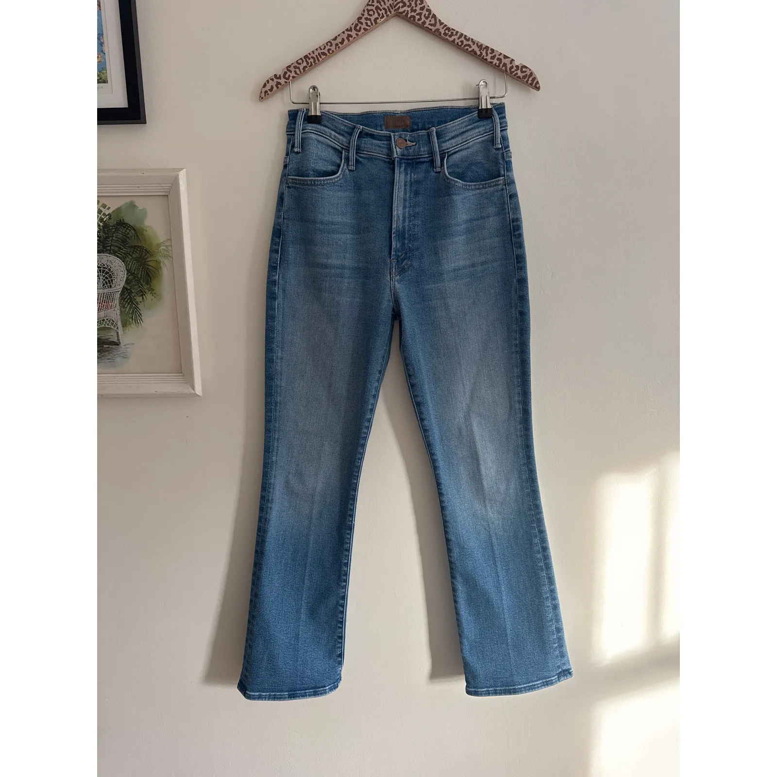 MOTHER The Hustler Mid Rise Ankle Jeans in Read Between The Lines Size 27 Blue - Image 4