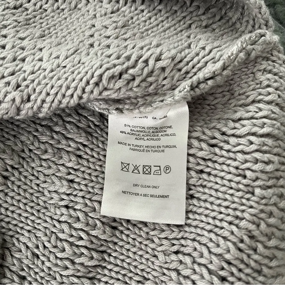 Anthropologie Moth Sana Knit Silver Metallic Sweater Tank, Sz M Size M - Image 16