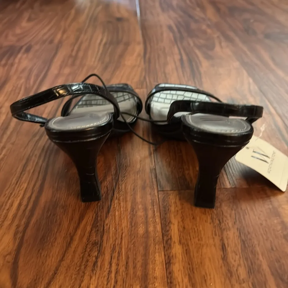 Worthington NWT Crocodile Open Toe Heels Size 6.5 - Image 4