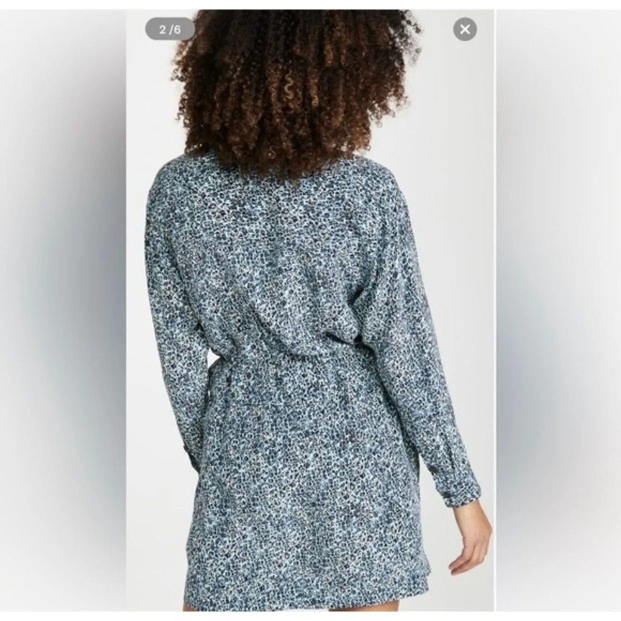 NWOT Equipment  Drawstring Waist Lizza Dress Size L - Image 5