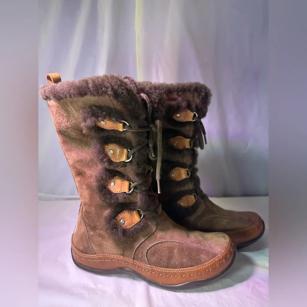 The North Face Dark Brown Fur-Lined Winter Boots - Image 4
