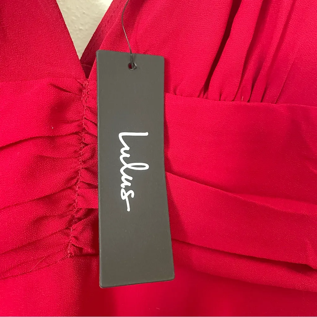 Lulus Celebration Time Tiered Midi Dress in Red - Image 6