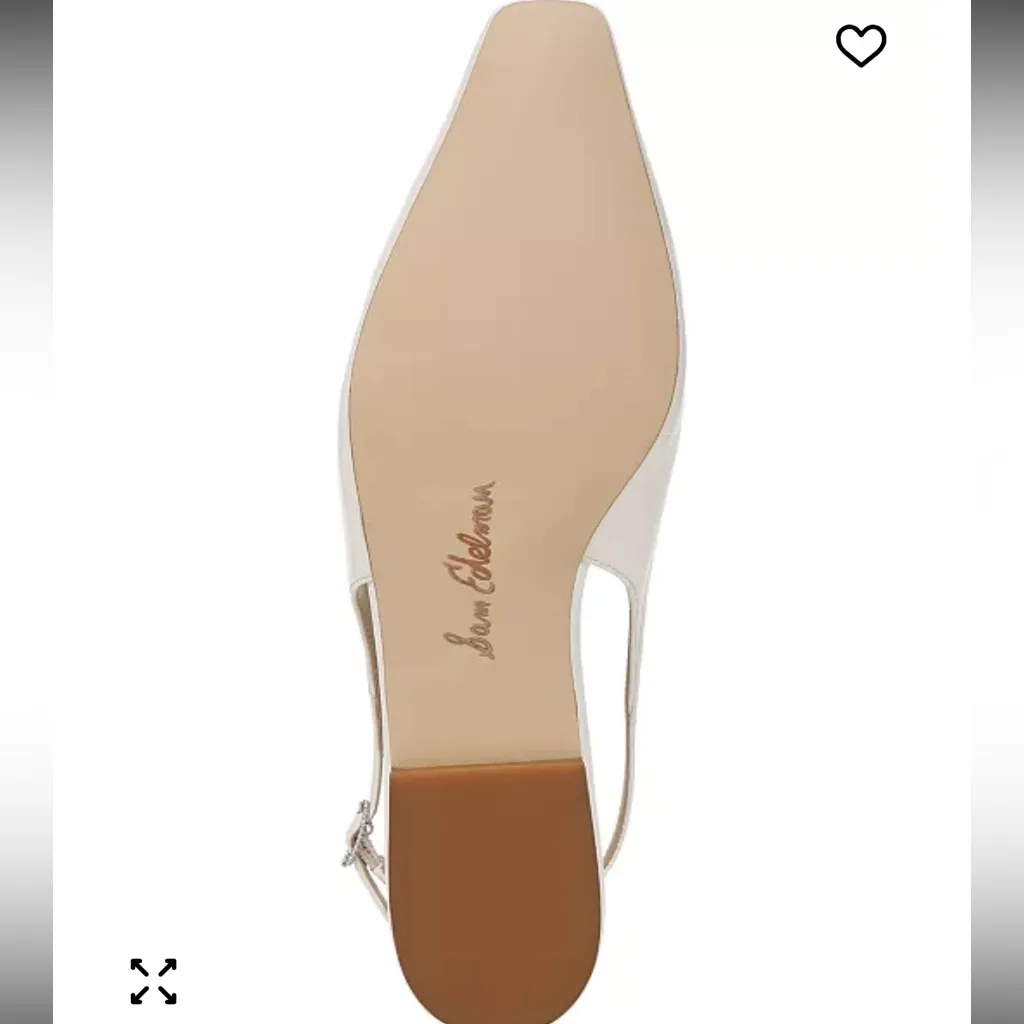 BNwT Sam Edelman Cleo Winter White Slingback Flats New 9.5 - Image 2