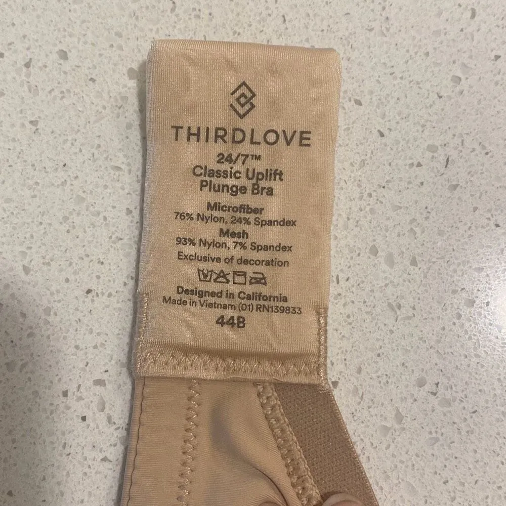ThirdLove bra, classic uplift, plunge bra, size 44B - Image 7