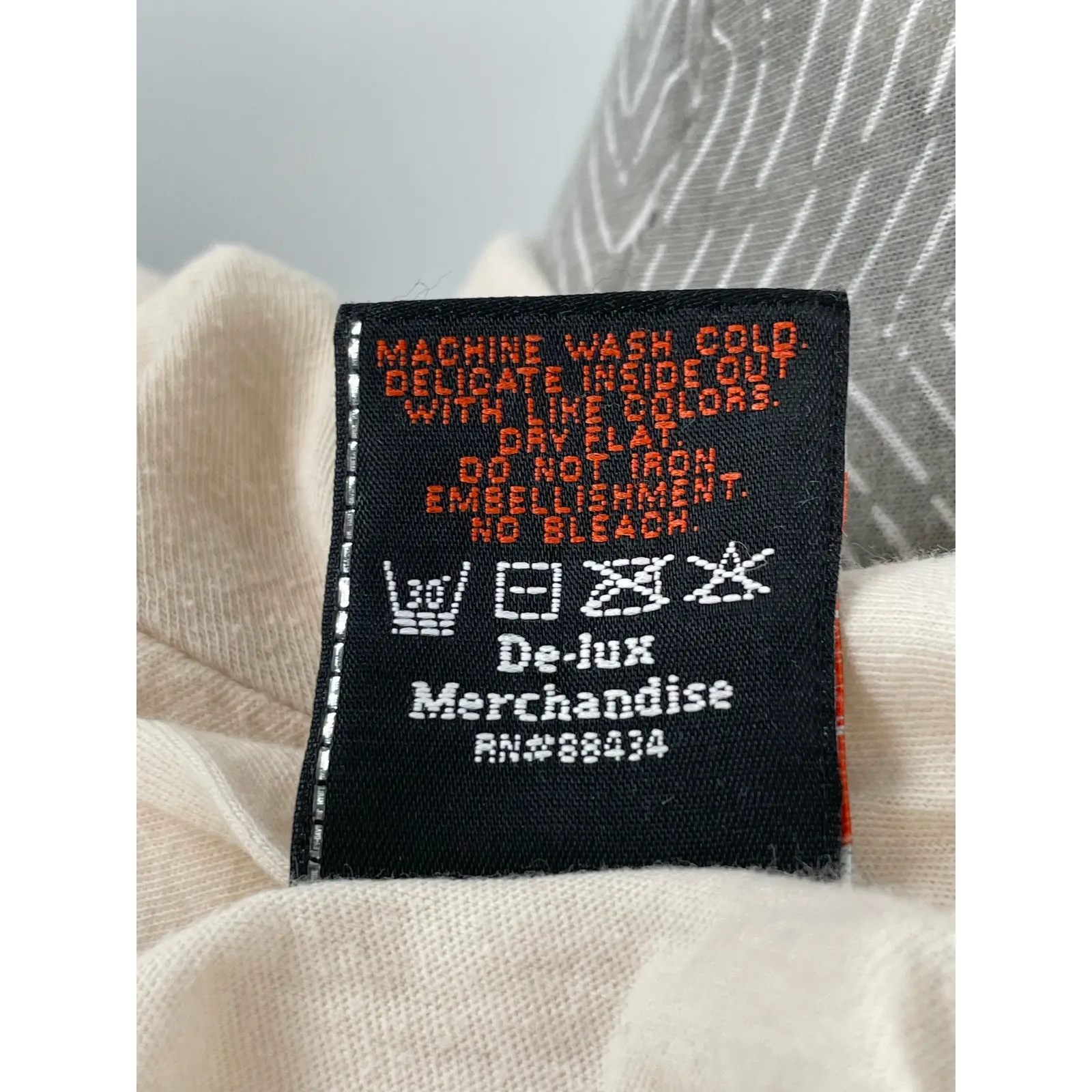 Harley Davidson Y2K Classic Eagle Tee Visalia California 2007 Cream Stars Size L Brown Size L - Image 8