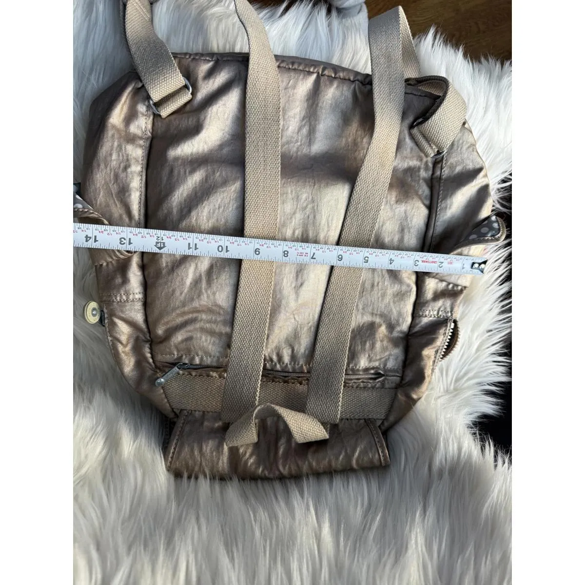 Kipling  Metallic Gold Backpack - Image 6