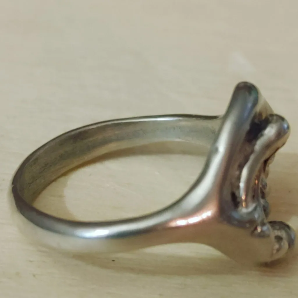 Embrace Ring Artistic Romantic Design Size 6.5 Vintage Sterling Silver Timeless - Image 7