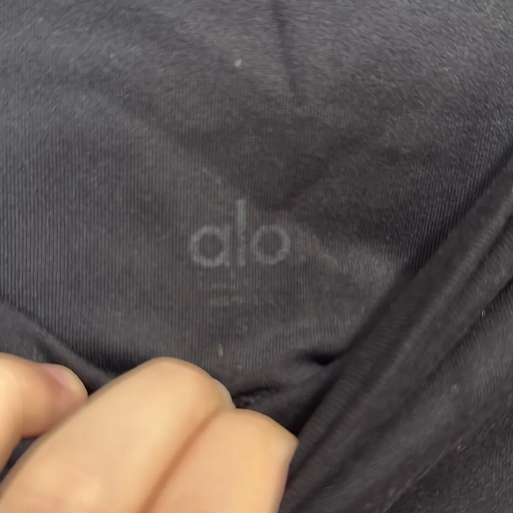 Alo Yoga Sheila Sheer Mesh Panel High Waisted Black Leggings Size Small - Image 5