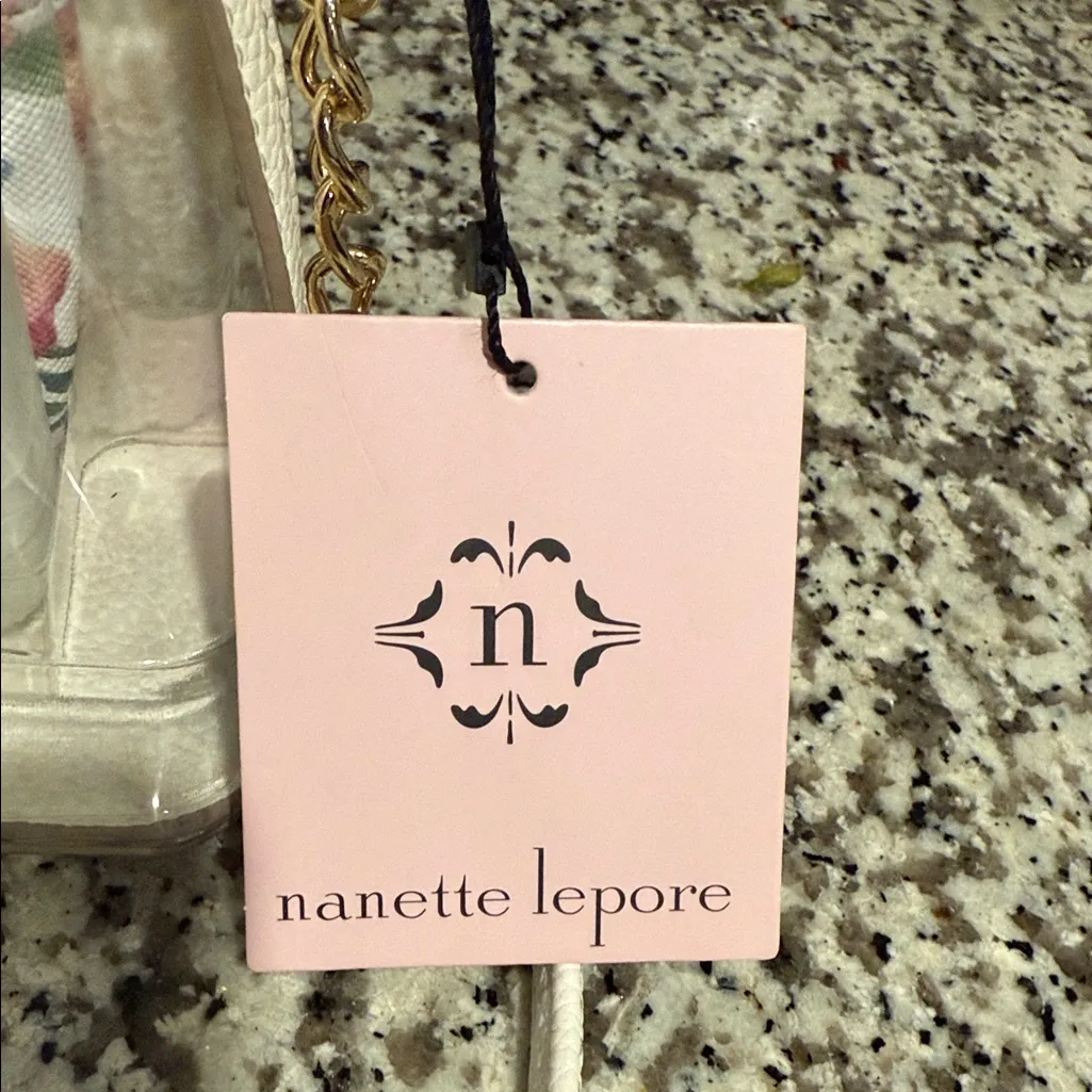Nanette Lenore Floral Transparent Handbag with white/cream Accents - Image 8