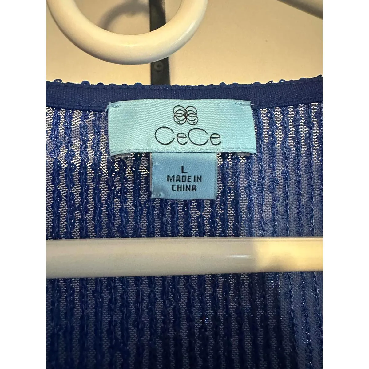 CeCe sequin dress shirt sz L - Image 2