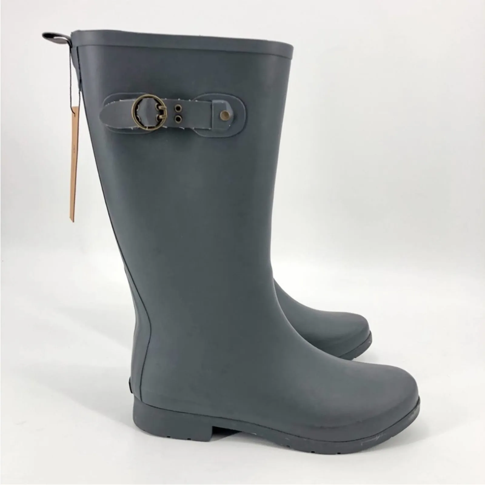 Chooka Eastlake Classic Tall Rain Charcoal Gray Waterproof Matte Boot NEW 10 - Image 8