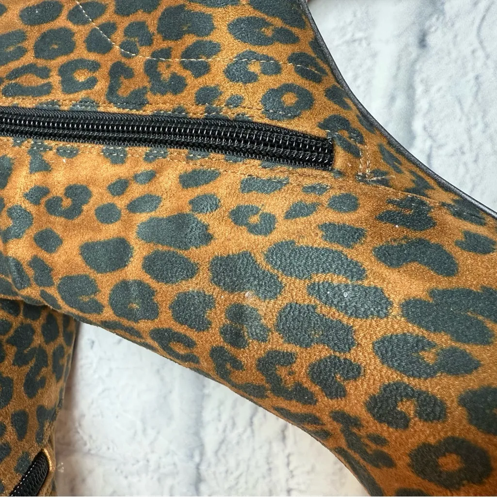 Jessica Simpson Safari Leopard Print Heeled Boots - Image 10