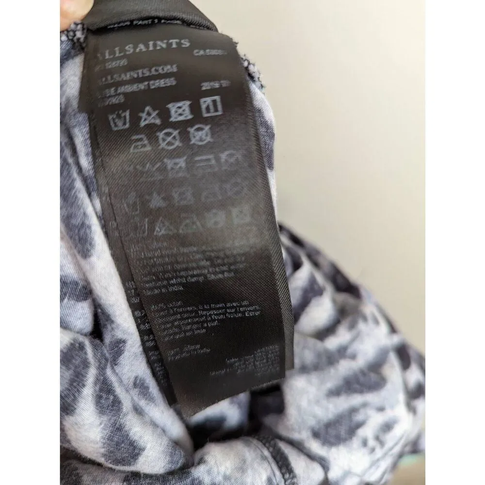 AllSaints Essie ambient dress leopard print pale Small - Image 7