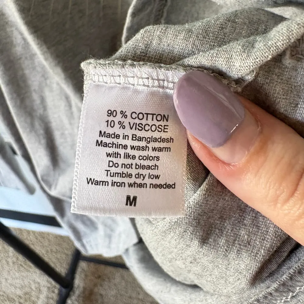 Harley Davidson Fitted Long Sleeve Gray Tee Teal Graphic Biker Motorcycle Medium - Image 6