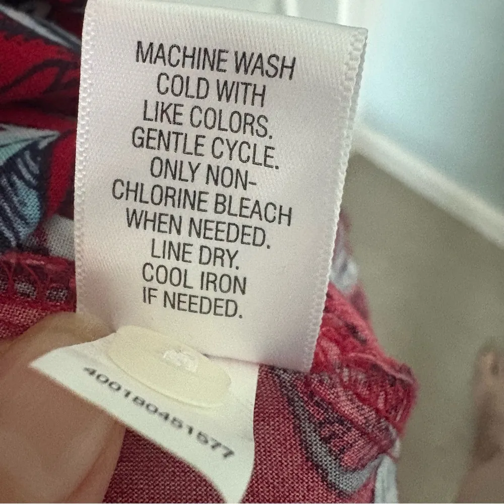 Croft & Barrow Red and Blue Sleeveless V-neck Sundress - Image 7