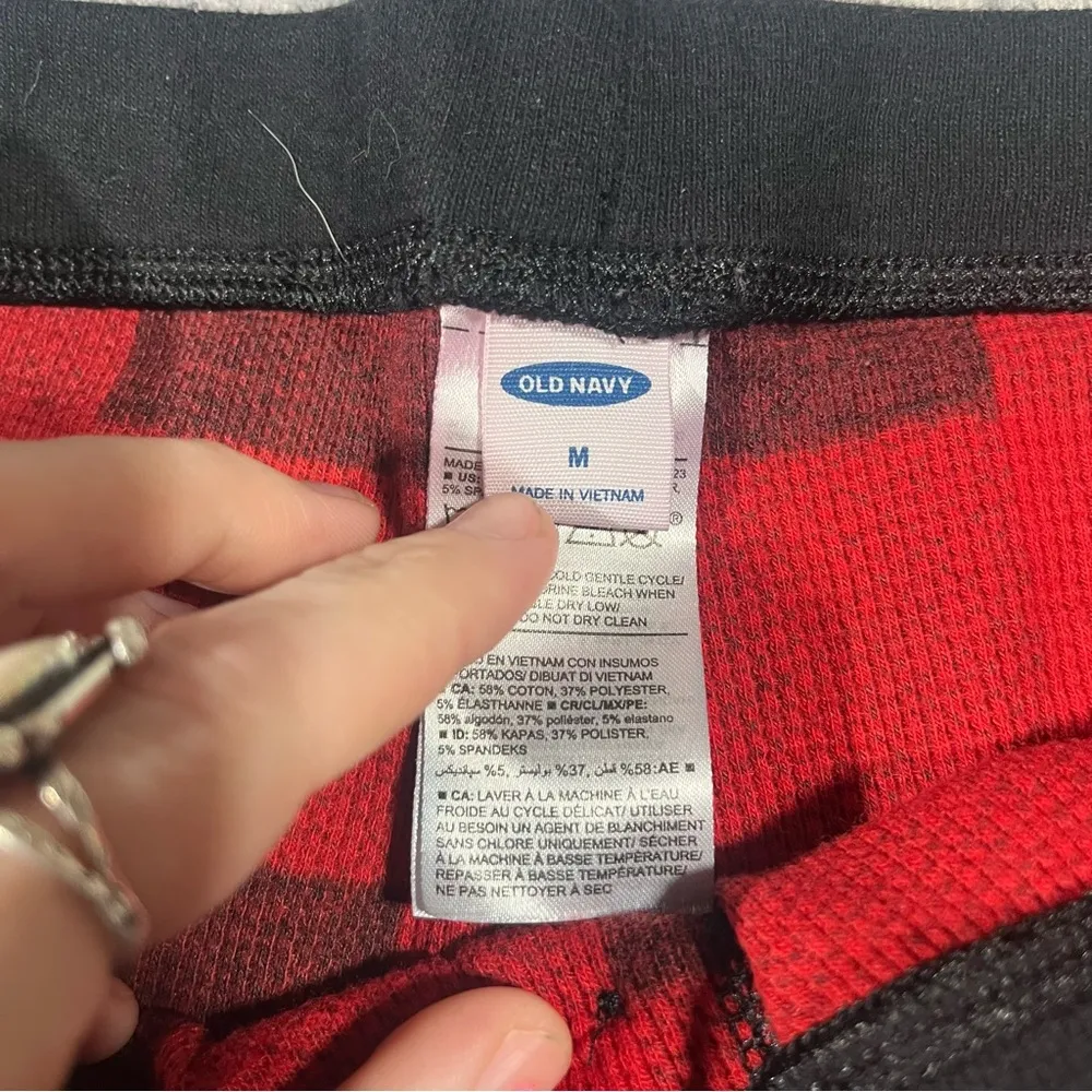 Old Navy Merry Everything Pajamas - Red and White Plaid; Medium Women’s - Image 9