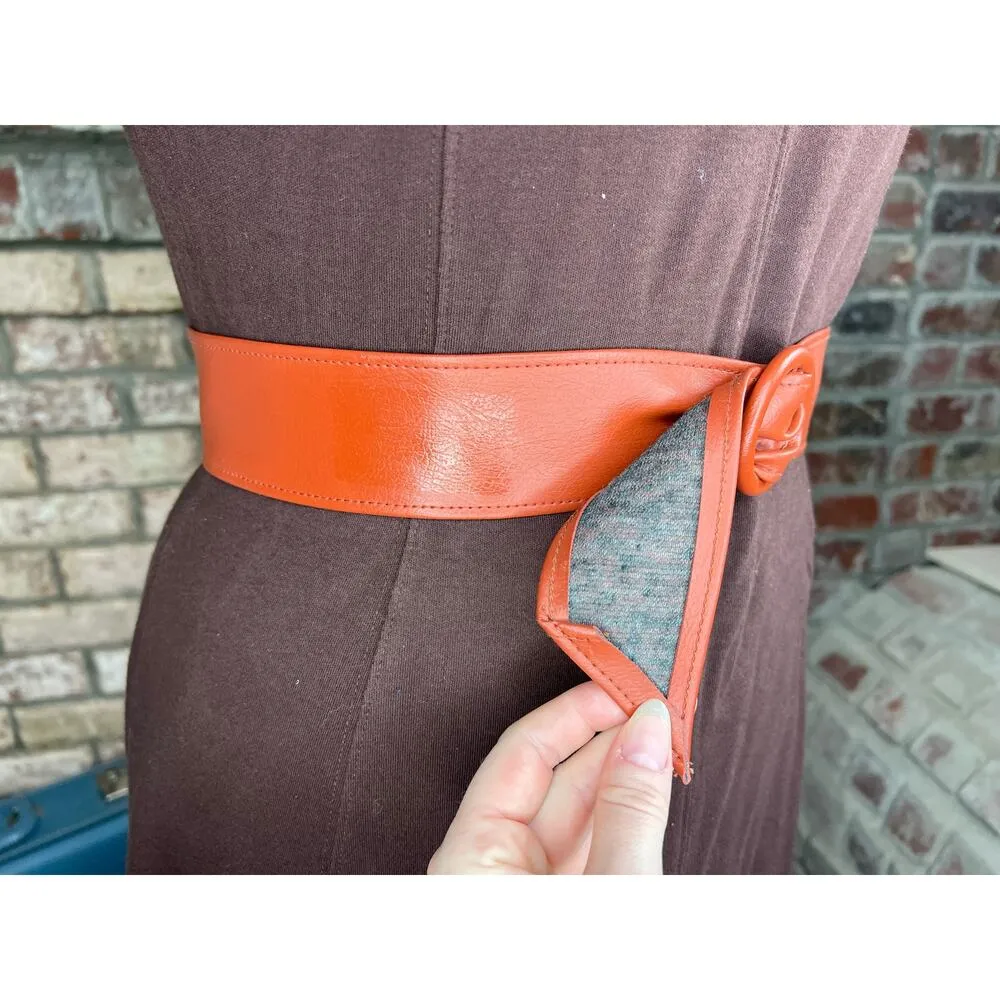 cinch belt Faux leather brown - Image 6