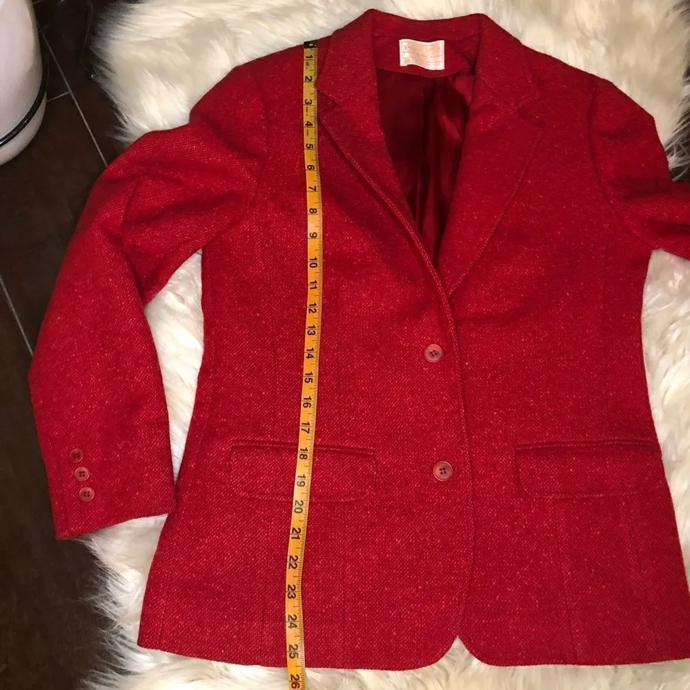 Vintage 1980/90s Pendleton Woolen Mills Red Blazer - Image 12
