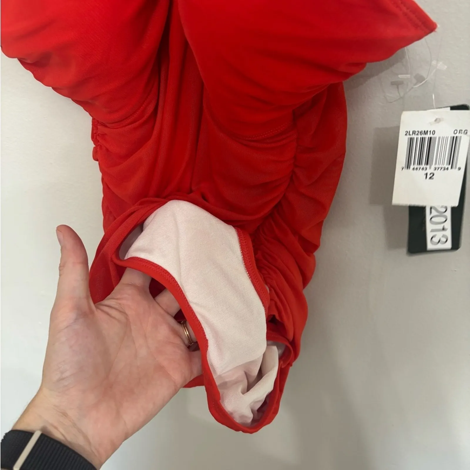 NWT Lauren Ralph Lauren One Piece Swimsuit in Bright Red - Size 12 - Image 10