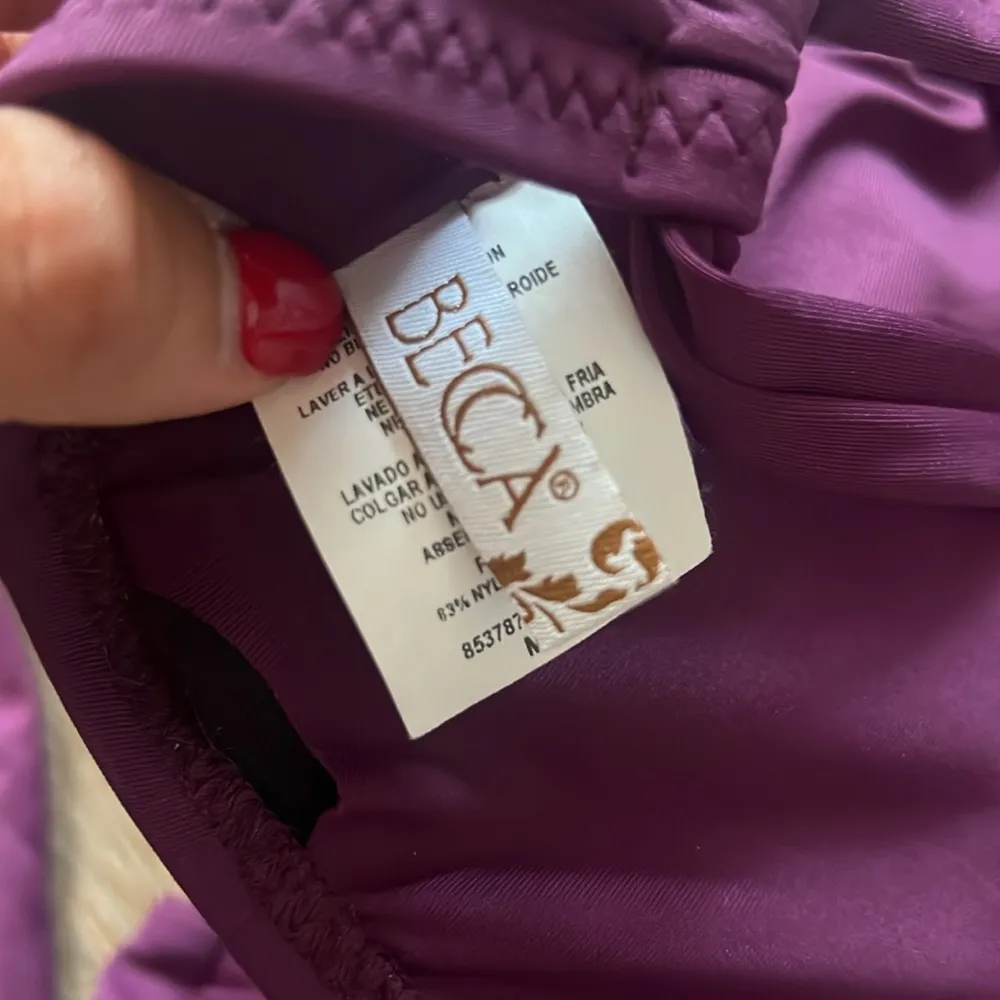 Becca purple cross swim top - worn once - Image 3