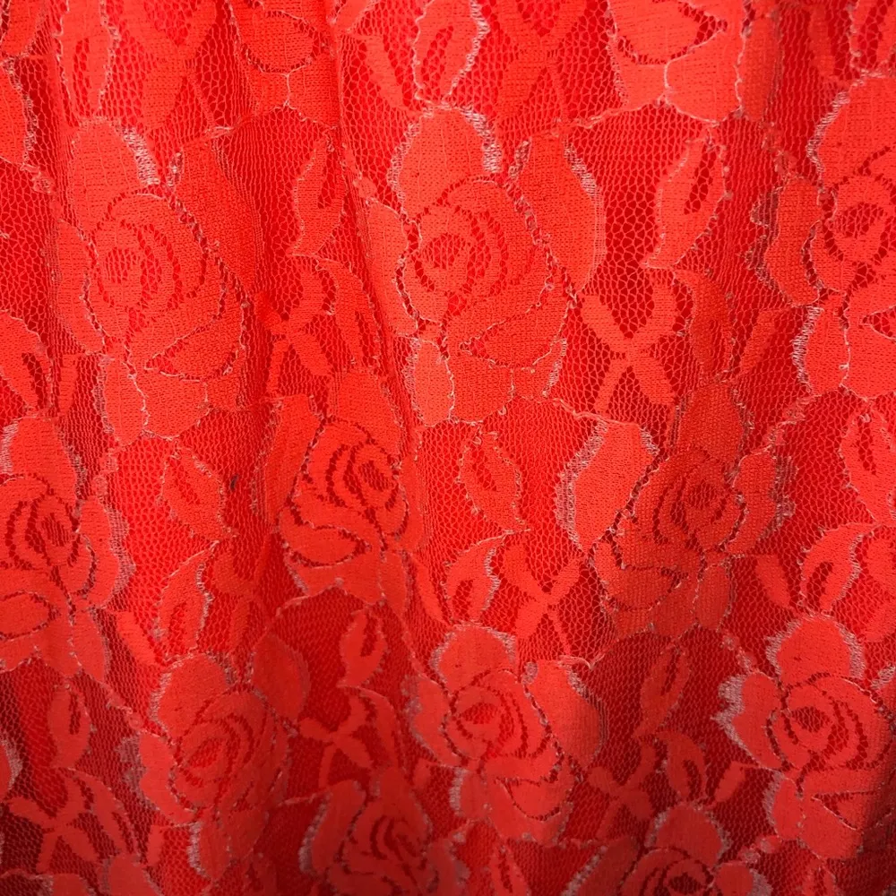 LuLaRoe Skirt Neon Orange Lace w/ Black Maxi Skirt Lucy Sz 2X NWT Discontinued - Image 5