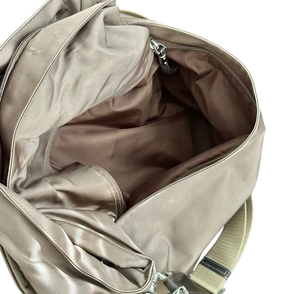 Tumi Nylon Voyageur Venice Hobo Tote Travel Bag Tan Brown - Image 15