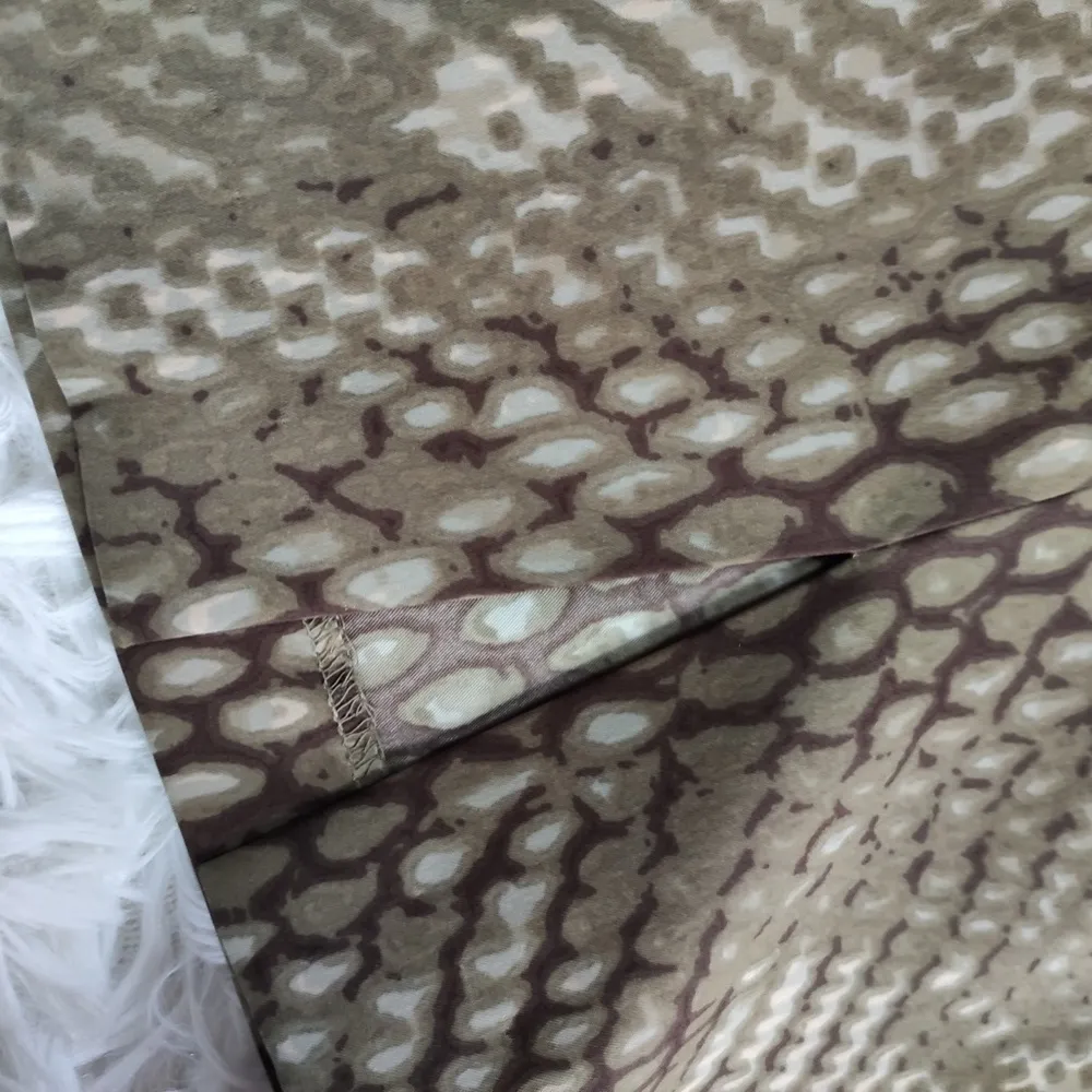 00s snake skin print side split mini skirt - Image 5