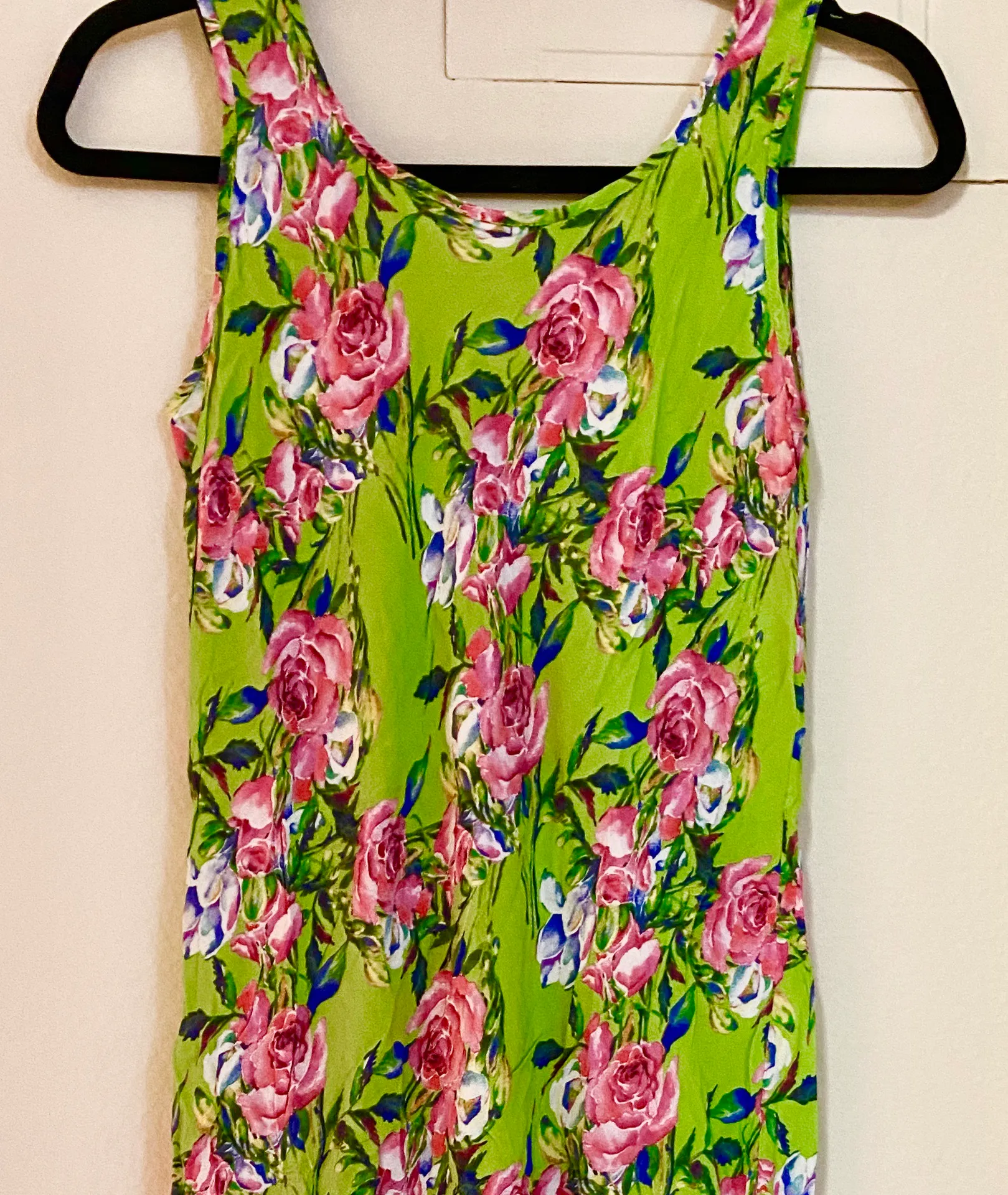 Flower Mid Length Dress Green Size L - Image 3