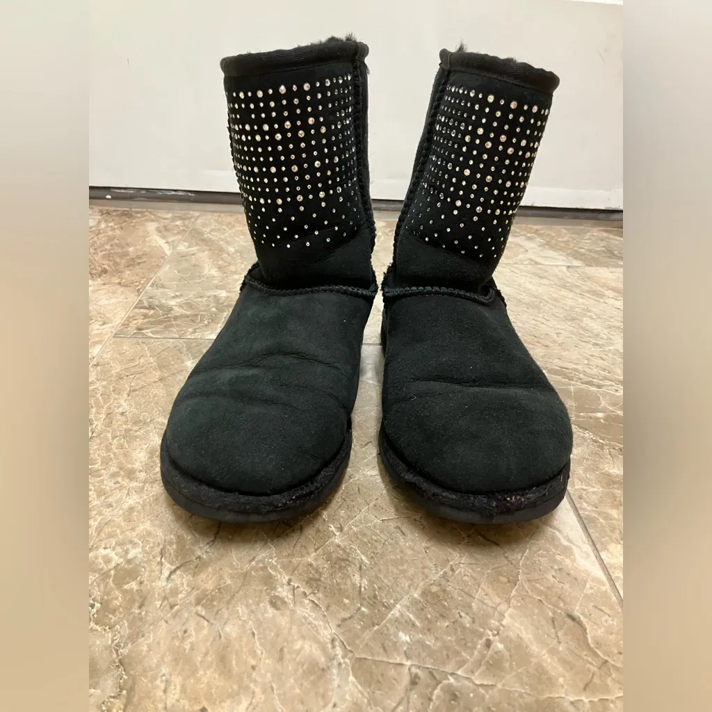 UGG Black Short Bling Classic Boots. - Image 2