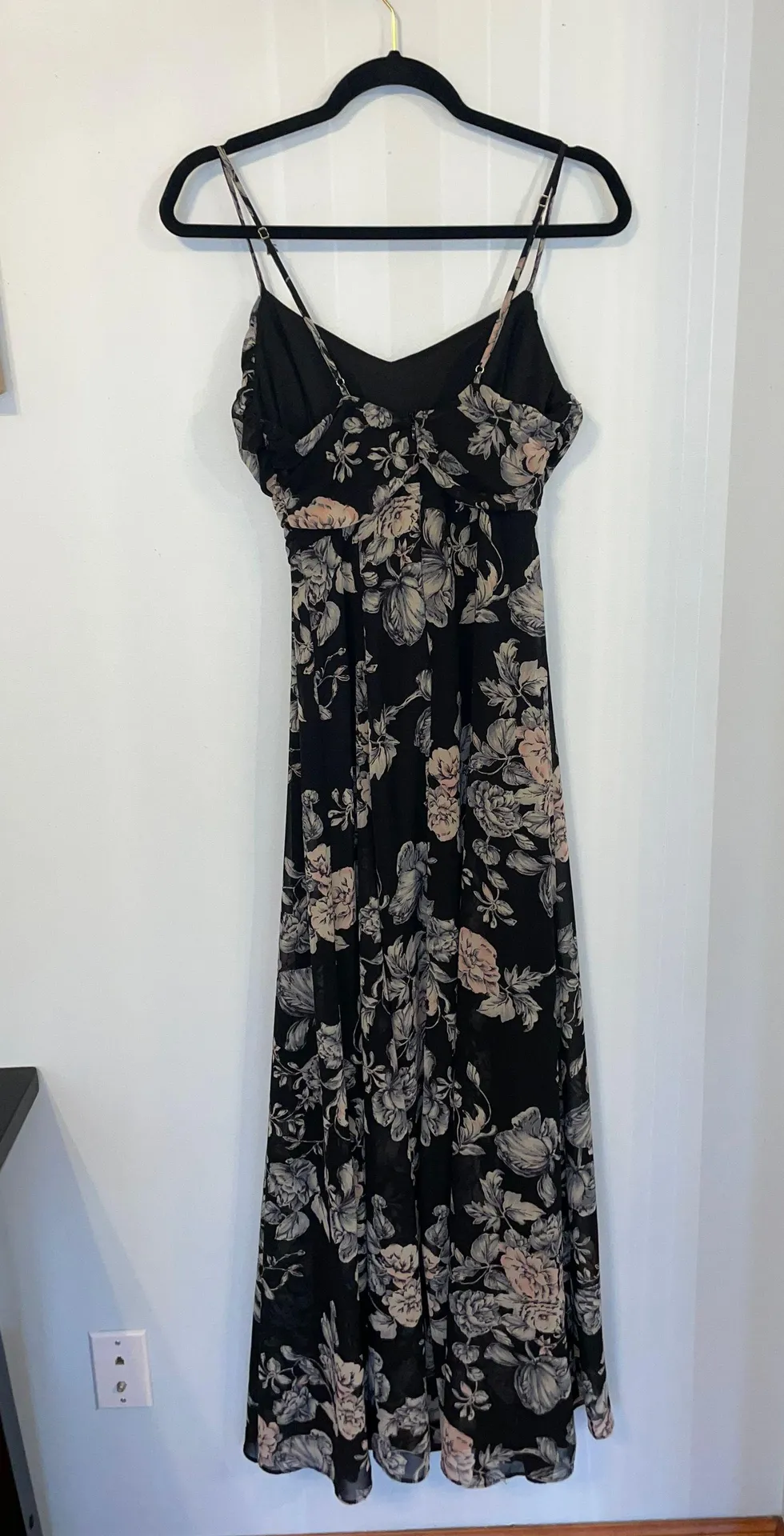 Floral Black Maxi Dress - Image 3