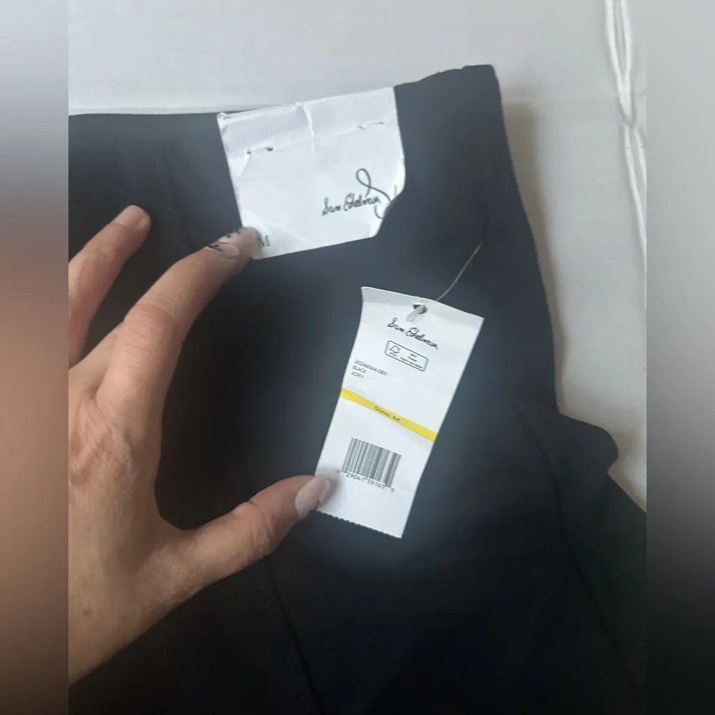 NWT SAM EDELMAN Women’s Joey Pants Pull on Flare Black Size Medium - Image 3