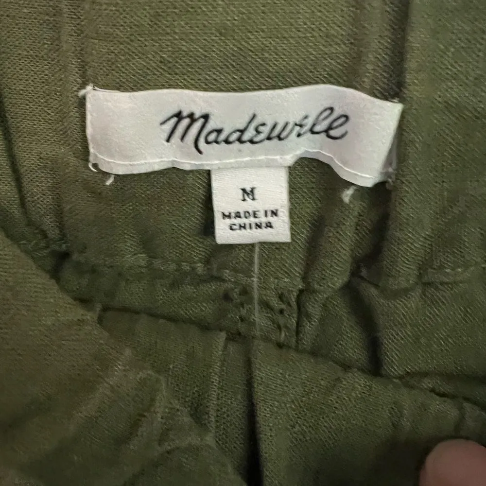 Madewell elastic waist‎ pull on short size medium olive green - Image 5