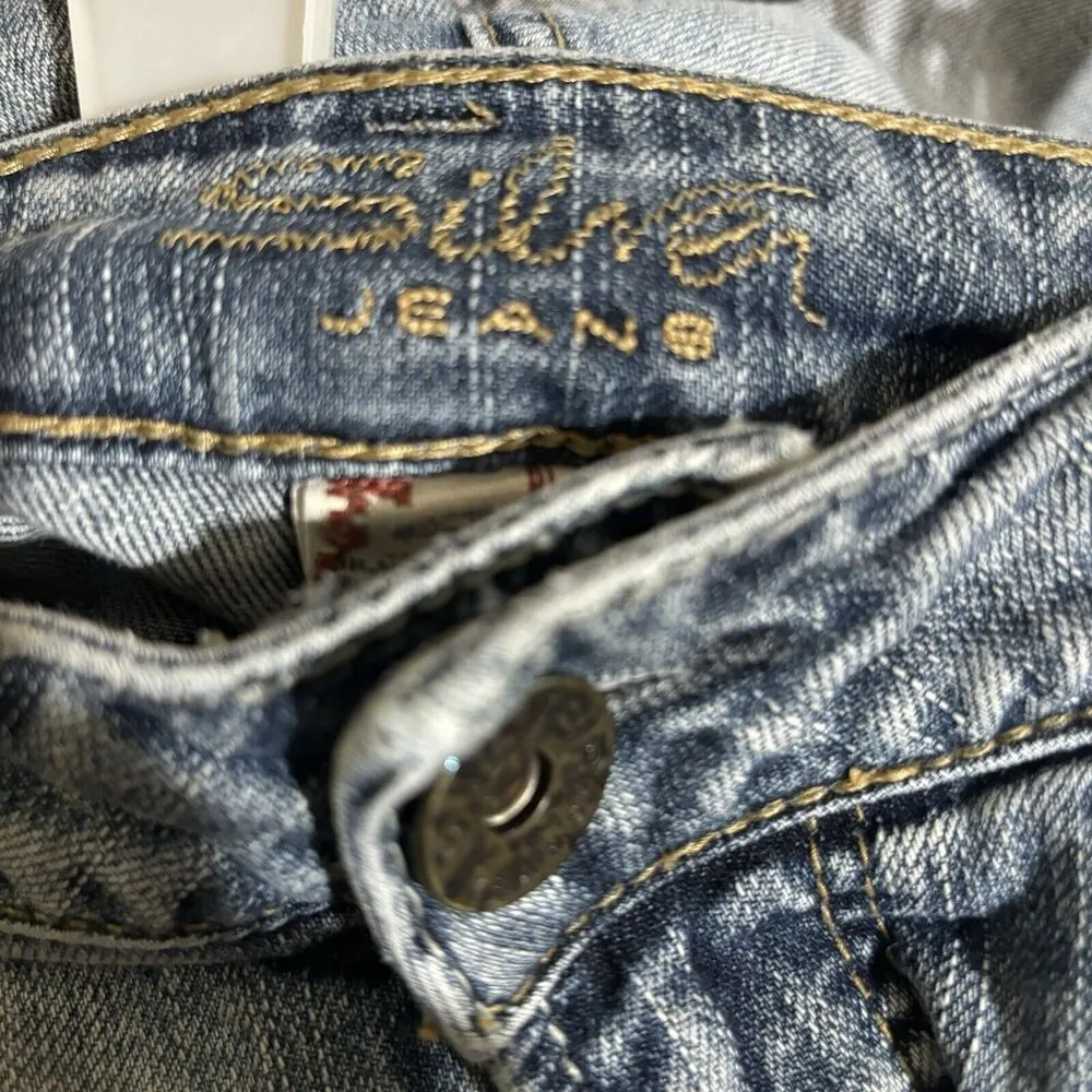 Silver Jeans Shorts Womens 32 35 Blue Eden Distressed Fringe Hem Cutoff Bottoms - Image 6