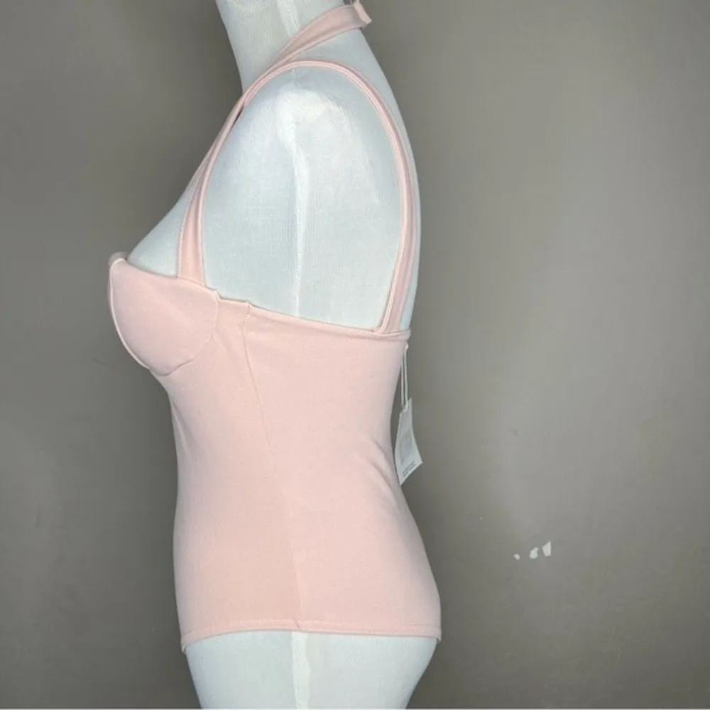 Missguided Harness Strap Bodysuit Nude - Image 9