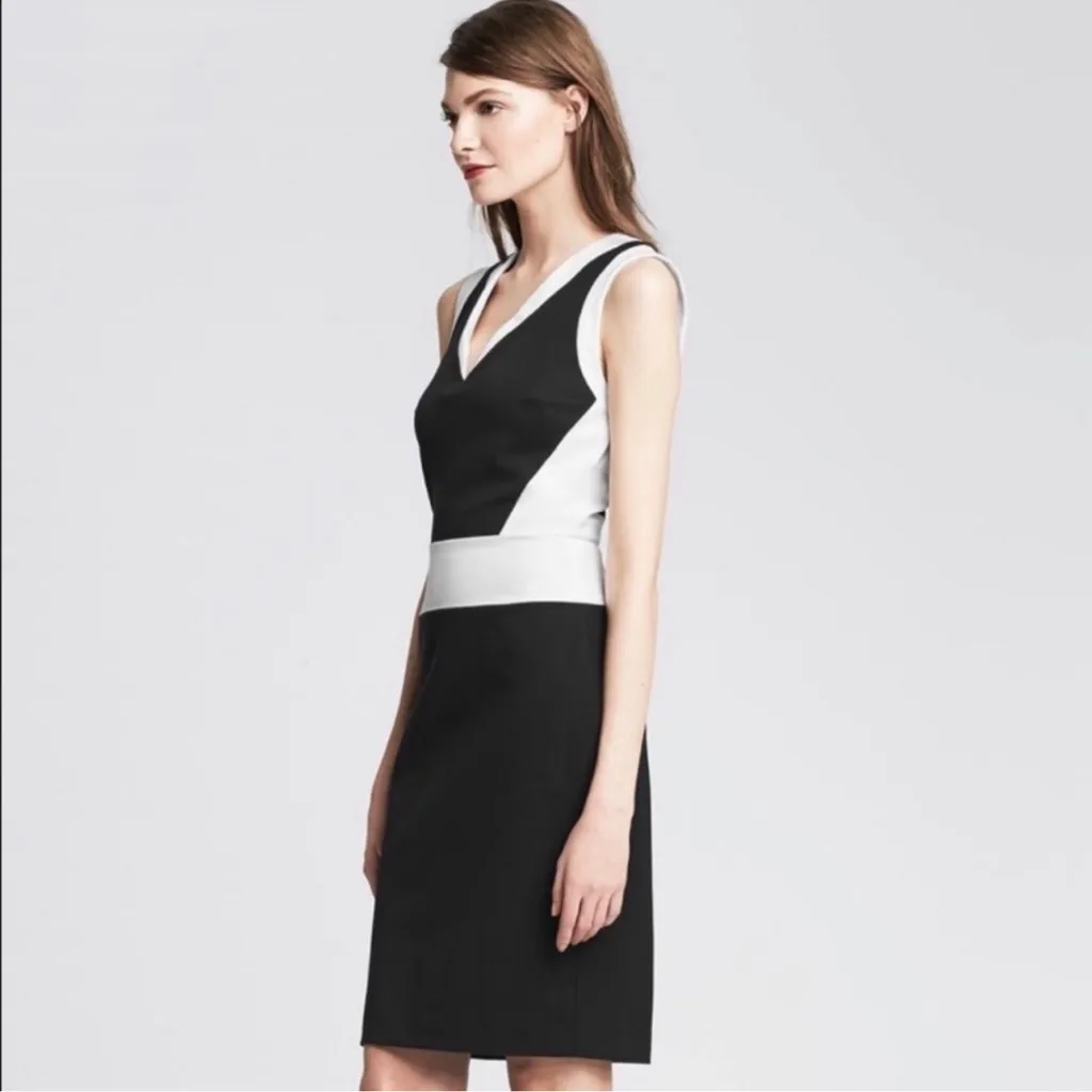 Banana Republic Sloan-Fit
Colorblock V-Neck Figure Sculpt
Sheath Dress Size 0 - Image 5