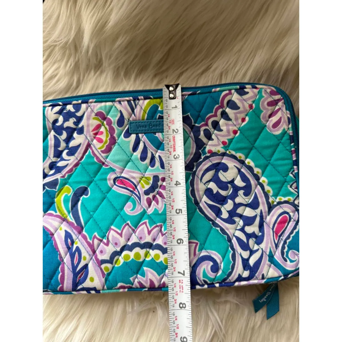 Vera Bradley Quilted Cosmetic Bag in Paisley Print - Image 4