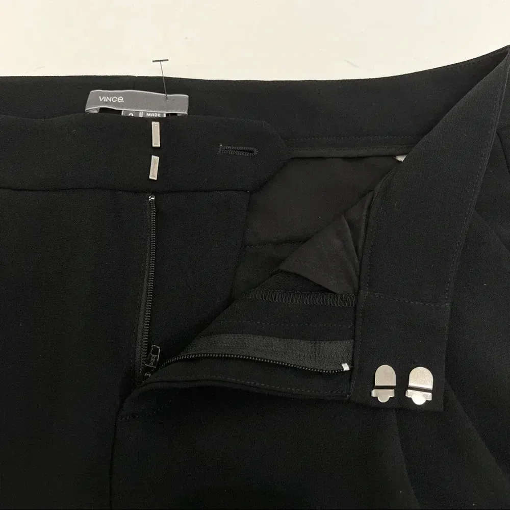 Vince Zipper Hem Pants Jogger Pleated Front Pockets Black High Rise Chic Size 2 - Image 6