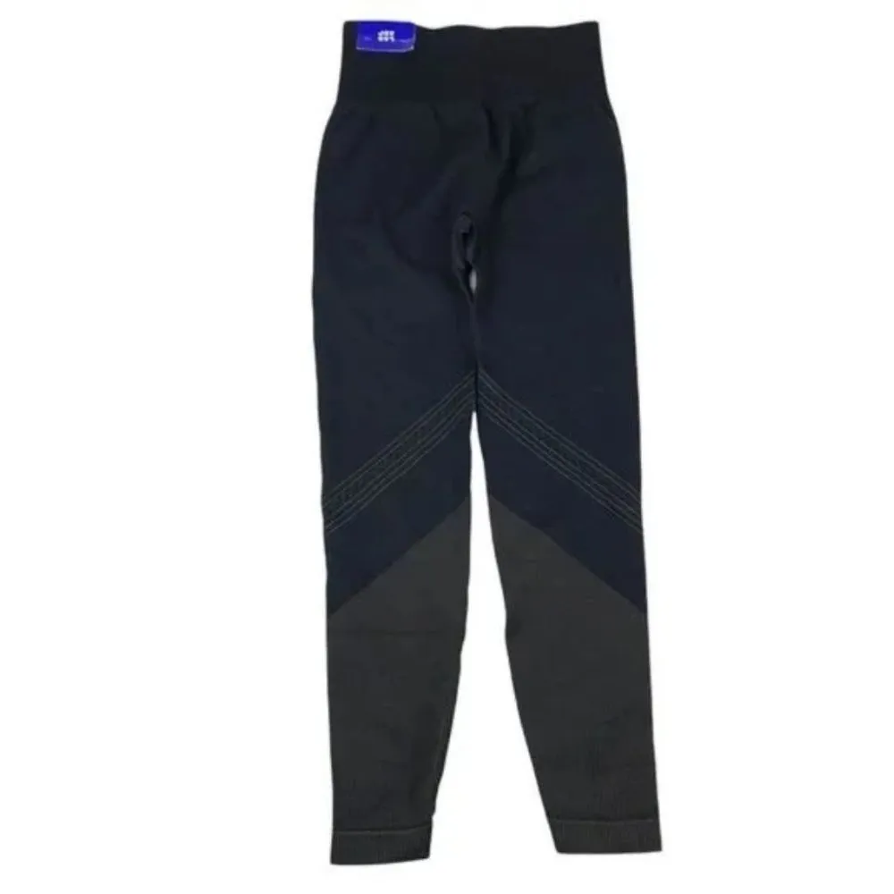 NWT JoyLab High-Rise Seamless Black Olive Green Knit 7/8 Leggings XS - Image 3