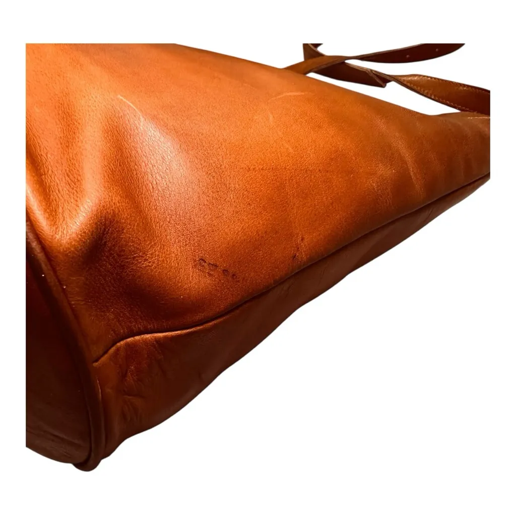 Trakatan Handmade Italian Leather Bucket Bag Adjustable Strap Cognac Brown - Image 4