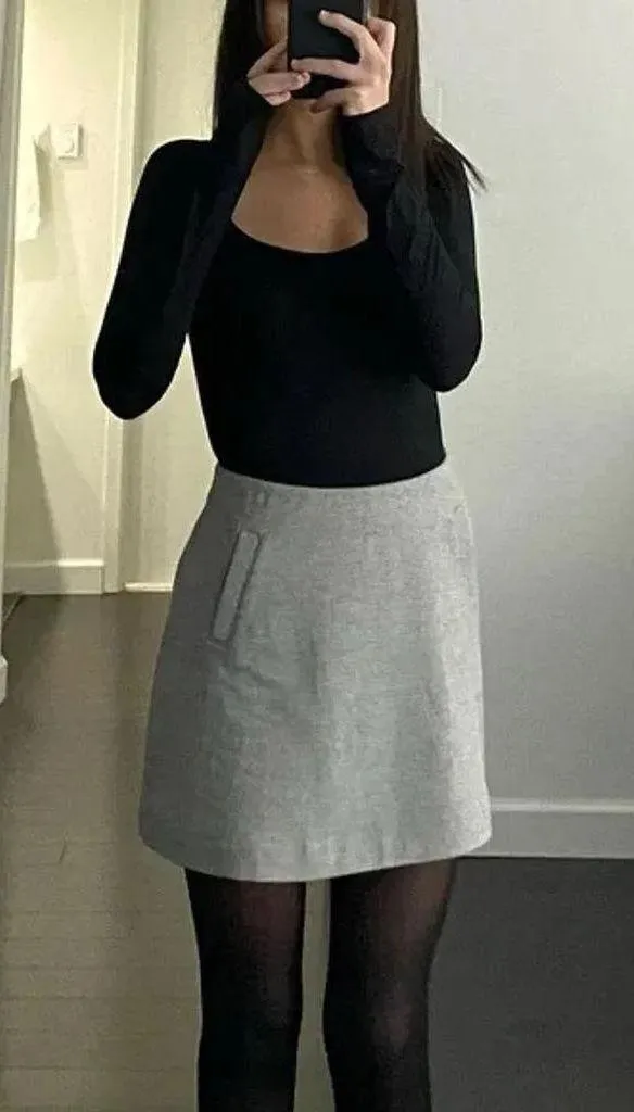 Gap Jersey Knit Mini Skirt in Heather Grey NWT Size XS Retail $45 - Image 2