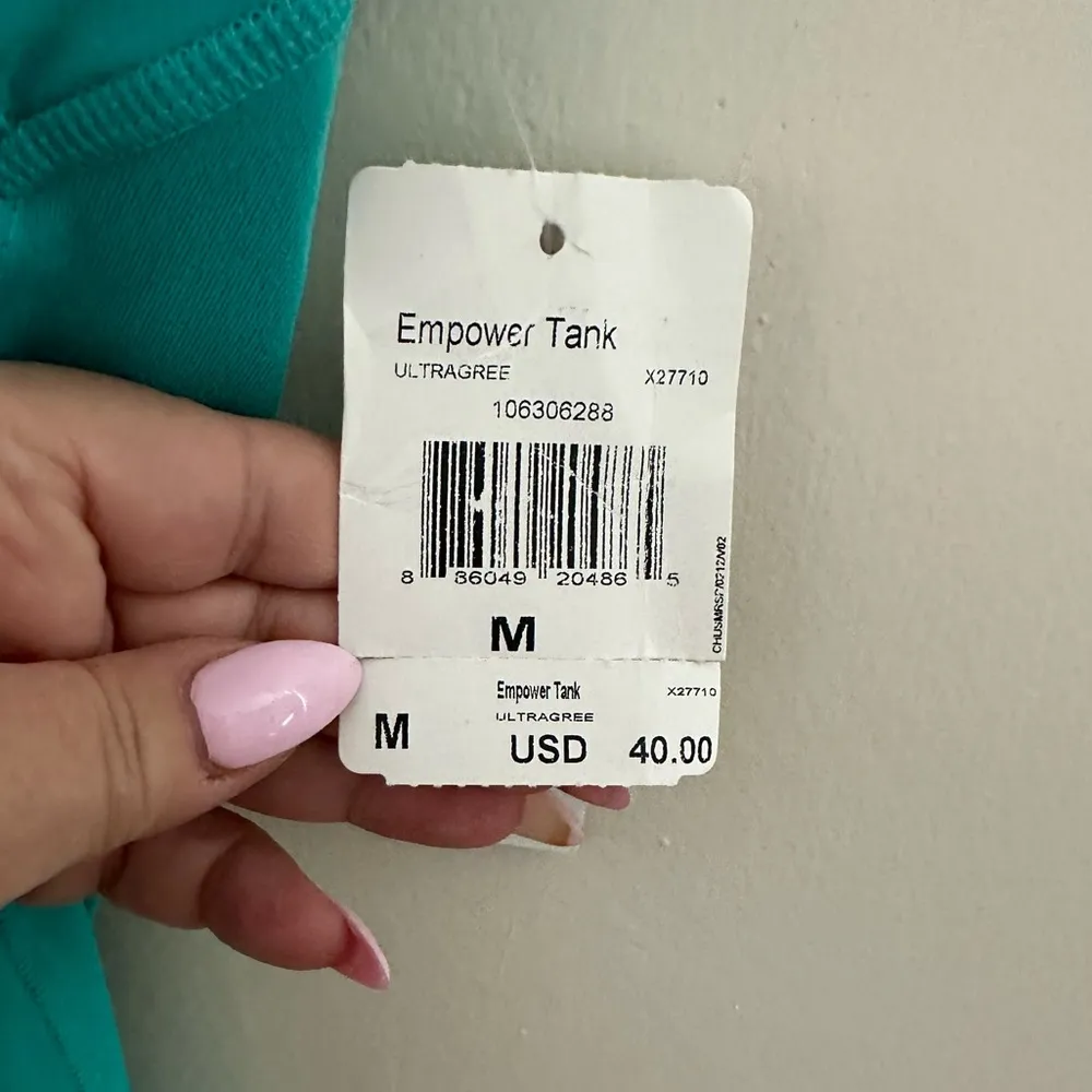 🔵 SALE 3/$25 ADIDAS EMPOWER TANK ULTRA GREEN TEAL AQUA TOP M - Image 5